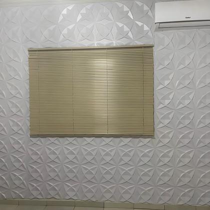 Imagem de Kit 100 Placas PVC 3D Revestimento Parede Dakar 25cm