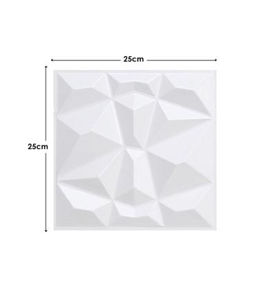 Imagem de Kit 100 Placas PVC 3D Revestimento Parede Diamante 25cm