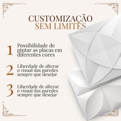 Imagem de Kit 100 Placas PVC 3D Revestimento Parede Flor Pétalas 25cm