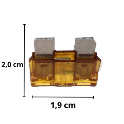 Imagem de Kit 100 Porta Fusível Lâmina Com Fio 2,5mm e 100 Fusíveis Misto Variados Amperagem à Escolha
