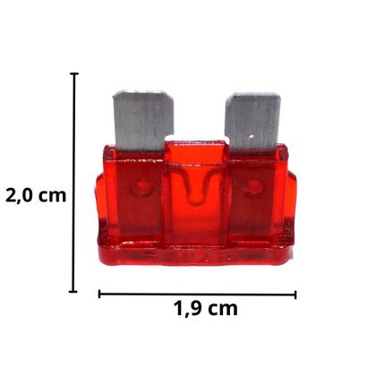 Imagem de Kit 100 Porta Fusível Lâmina Com Fio 2,5mm e 100 Fusíveis Misto Variados Amperagem à Escolha