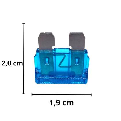 Imagem de Kit 100 Porta Fusível Lâmina Com Fio 2,5mm e 100 Fusíveis Misto Variados Amperagem à Escolha