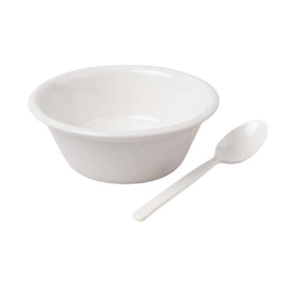 Imagem de Kit 100 Potes Cumbuca Isopor 200ml +Colheres p/ sopas Festa