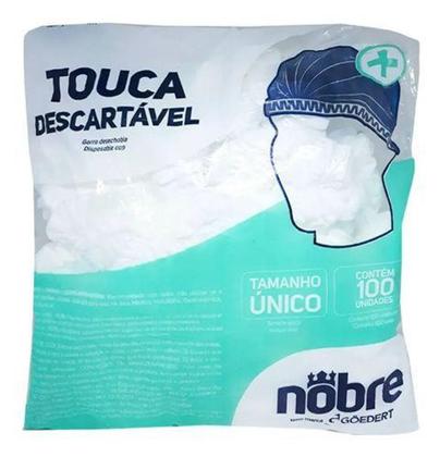 Imagem de Kit 100 Protetor De Pé Propé Sapatilha Descartável + 100 Touca Descartável em TNT sanfonada. - Nobre