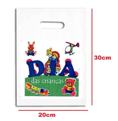 Imagem de Kit 100 sacolinhas Personalizadas P/ Dia Das Crianças 20x30