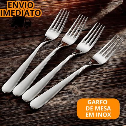 Imagem de Kit 100 Talheres Talher Inox Premium Garfo E Faca Refeição Restaurante Lanchonete Cozinha Buffet