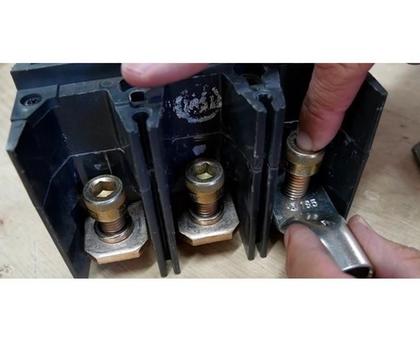 Imagem de Kit 100 terminal olhal de compressão cobre 16mm - furo 8mm