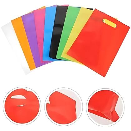 Imagem de Kit 100 Un Sacolas Plásticas Boca Palhaço 20x30 Alça Vazada