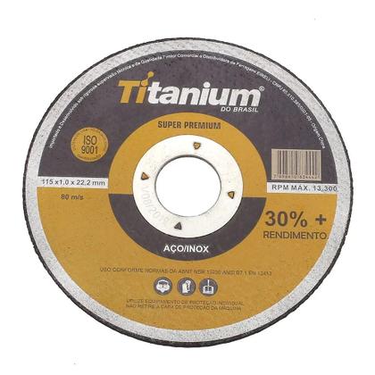 Imagem de Kit 100 Unidades De Disco De Corte Fino 11,5cm 5047 Titanium