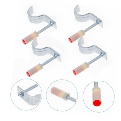 Imagem de kit 100 Unidades de Grampo Finca Pino Meia Lua para Tubo 16mm para Canos Cabos Tubos