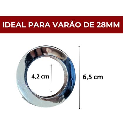 Imagem de Kit 100 unidades ilhós redondo duo 28mm metalizado para cortina
