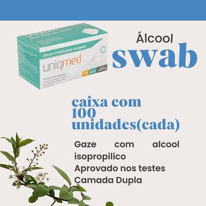 Imagem de Kit 1000 álcool swab uniqmed 