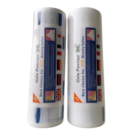 Imagem de Kit 1000 Gola Higienica Descartável Protetor Para Pescoço Capa Barbeiro Cabelereiro Cor Branca Rolo Papel Envio Imediato