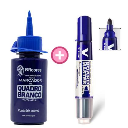 Imagem de KIT - 100ML de Tinta Marcador + Pincel Pilot V-Board 