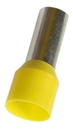 Imagem de Kit 100Un Terminal Tubular Ilhós 25Mm Pré Isolado Amarelo