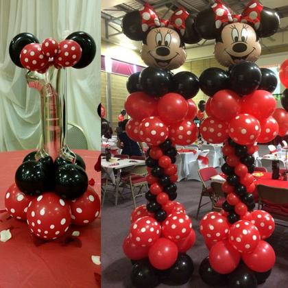 Imagem de Kit 104 PÇS Balões Festa temática Minnie Tira Arco Desconstruído 5 Metros, Aniversário, Balões N9, Balão de Aniversário, Kit decoração Minnie