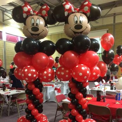 Imagem de Kit 104 PÇS Balões Festa temática Minnie Tira Arco Desconstruído 5 Metros, Aniversário, Balões N9, Balão de Aniversário, Kit decoração Minnie