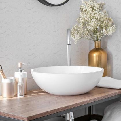 Imagem de Kit 10m Adesivo Vinílico Folhagem Branco Acinzentado Lavavel 500x60cm