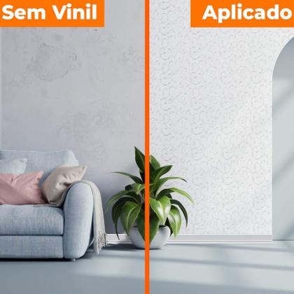 Imagem de Kit 10m Adesivo Vinílico Folhagem Branco Acinzentado Lavavel 500x60cm