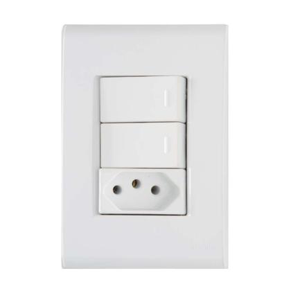 Imagem de KIT 10un 2 Interruptor + 1 Tomada 2P+T Liz 10A - Tramontina