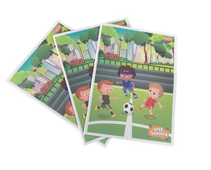 Imagem de Kit 10Un Caderno Brochura Flexível Grande Escolar Com 80Fls