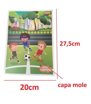 Imagem de Kit 10Un Caderno Brochura Flexível Grande Escolar Com 80Fls