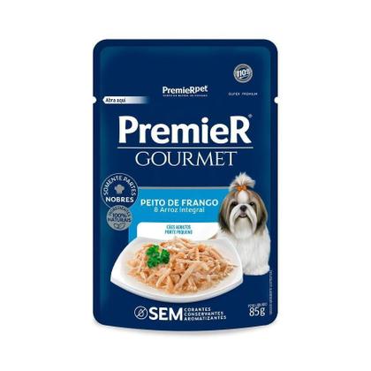 Imagem de Kit 10Un Ração Úmida Premier Gourmet Sachê Cães Adultos