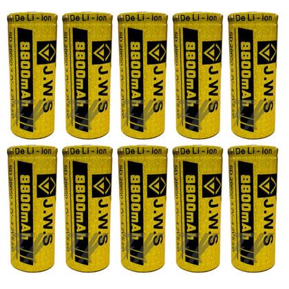 Imagem de Kit 10X Bateria Recarregável 26650 3,7V 8800Mah Jws Original