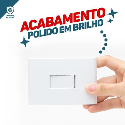 Imagem de Kit 10x - Conjunto 4x2 Vertical + Interruptor Paralelo