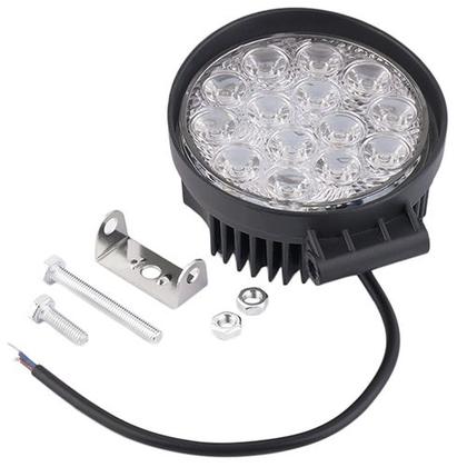 Imagem de Kit 10x Farol De Milha 14 Led 42w 12v/24v Redondo Off-road Trilha Moto Caminhão Carro Trator Suv Onibus Universal 6000k