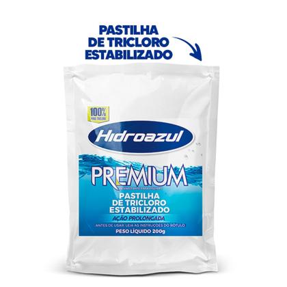 Imagem de Kit 10x Pastilha De Cloro Premium HIDROAZUL 200g