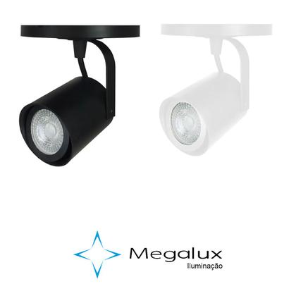 Imagem de Kit 10x Spot Luminária Sobrepor Redondo Com Canopla Direcionável GU10 + Lâmpada Luz Led MR16