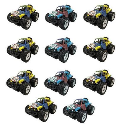 Imagem de Kit 11 Brinquedos Carrinho De Fricção 4Wd Off Road Grafite