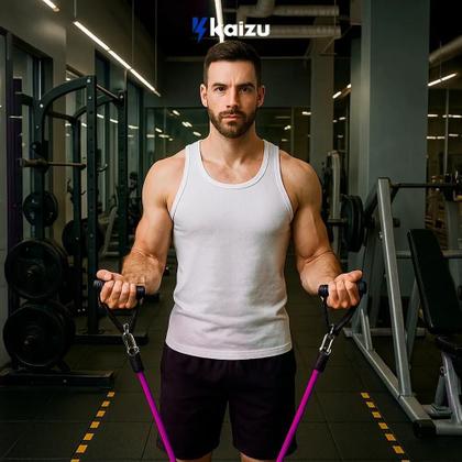 Imagem de Kit 11 Elastico Extensor Para Treino Exercicio Fisioterapia