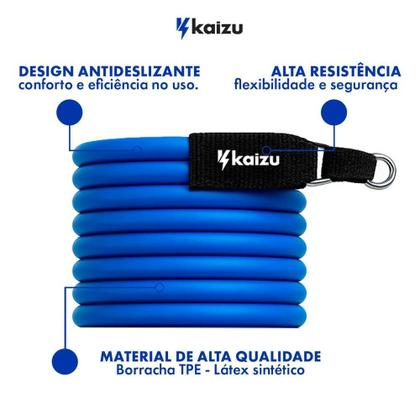 Imagem de Kit 11 Elastico Extensor Para Treino Exercicio Fisioterapia