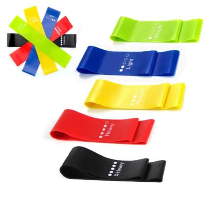 Imagem de Kit 11 Elastico Extensor Treino Funcional Academia Em Casa Ginastica Mais 5 Mini Bands Faixas Funcional Exercícios Fitness