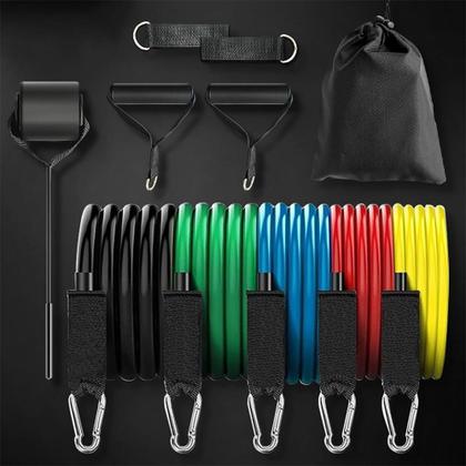 Imagem de Kit 11 Peças + 5 Mini Bands Ruber Faixa Elástica Malhar Casa