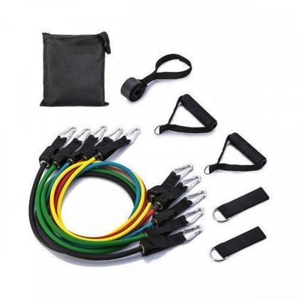 Imagem de Kit 11 peças Elásticos para Exercício Extensor Funcional - Completo JT-003 LT-011
