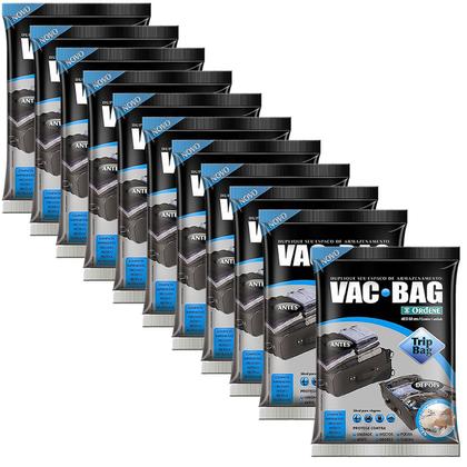 Imagem de Kit 11 Saco Vácuo Vac Bag Ordene Trip Bag 40x60cm Roupa Mala