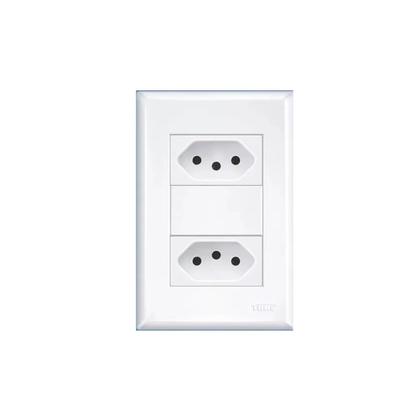 Imagem de Kit 11 Tomadas Dupla Padrão 2P+T Dist 4x2 10A Evidence - FAME