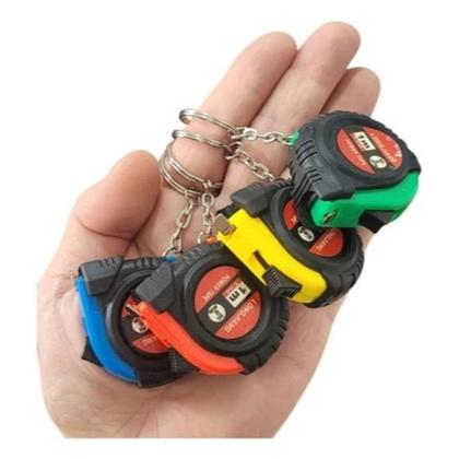 Imagem de Kit 12 a 48 Chaveiro Fita Métrica Trena Retrátil 1mts Coloridos Para Lembrancinha