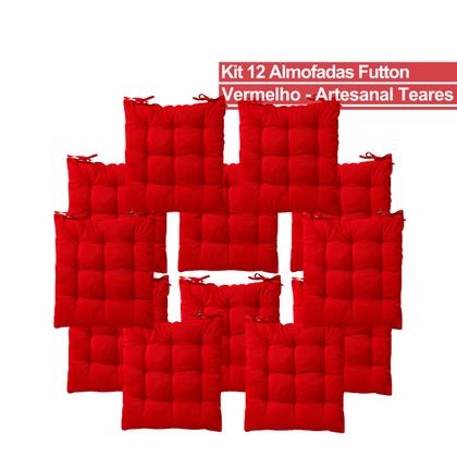 Imagem de Kit 12 Almofadas Assento Futton Design Liso Sofisticado