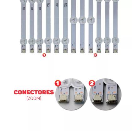 Imagem de Kit 12 Barras Led Compatível Com Tv 47ln5400 47ln5700 47la6200