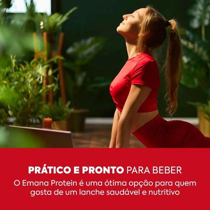 Imagem de Kit 12 Bebida Láctea Emana Protein Zero Lactose Sabor Frutas Vermelhas 250ml Cada
