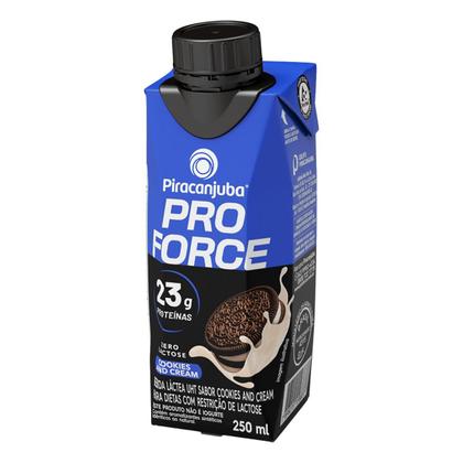 Imagem de Kit 12 Bebida Láctea Zero Lactose Piracanjuba ProForce Cookies and Cream 250ml UHT