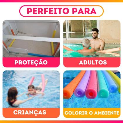 Imagem de Kit 12 Boias Espaguete Flutuador Com Furo Para Piscina Praia Churrasco Cor Sortida