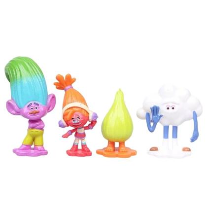 Imagem de Kit 12 bonecos trolls miniaturas disney pvc