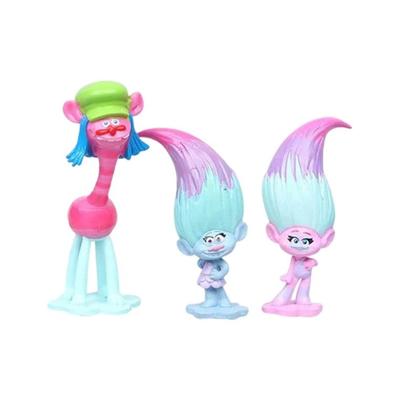 Imagem de Kit 12 bonecos trolls miniaturas disney pvc