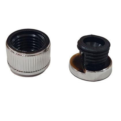 Imagem de Kit 12 Botão Francês Suporte Abs Cromado para Espelho Fixação na Parede com Bucha e Parafuso