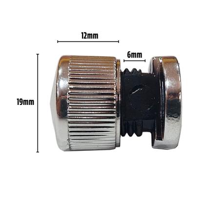 Imagem de Kit 12 Botão Francês Suporte Abs Cromado para Espelho Fixação na Parede com Bucha e Parafuso